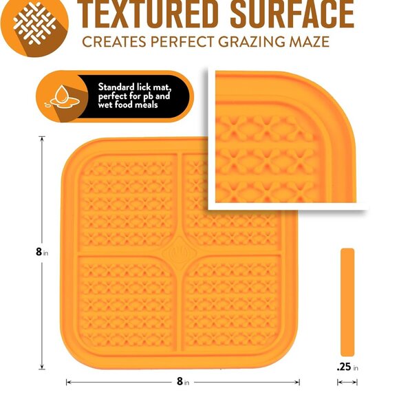 Pet Lick Mat for Dogs Dog Cat Cats Slow Feeder IQ Treat Puzzle Enrichment New - Picture 6 of 8
